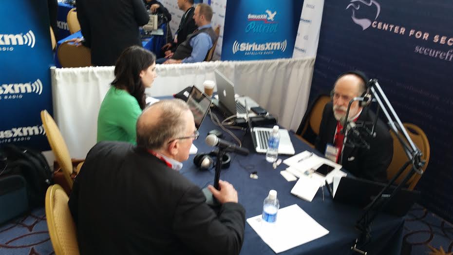 Trevor interviewing with Frank Gaffney of the Center for Security Policy at CPAC 2016