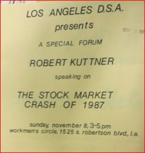 Circa 1990 Los Angeles DSA poster