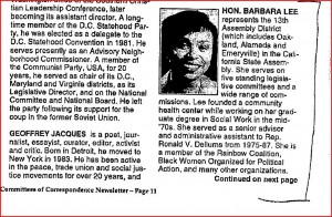 CoC National Coordinating Committee profiles, Corresponder, Vol. 2, Number 1, 1993