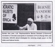 Sanders, DSA conference Colorado, 1994