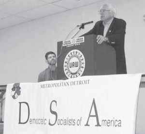 Bernie Sanders, and Detroit DSA leader David Green, June 25th, 2006