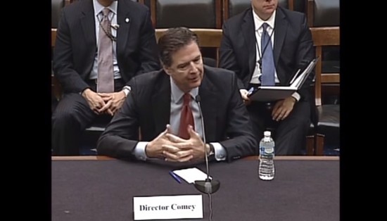 FBI Director James Comey testifies during House Judiciary Hearing via YouTube [screenshot]