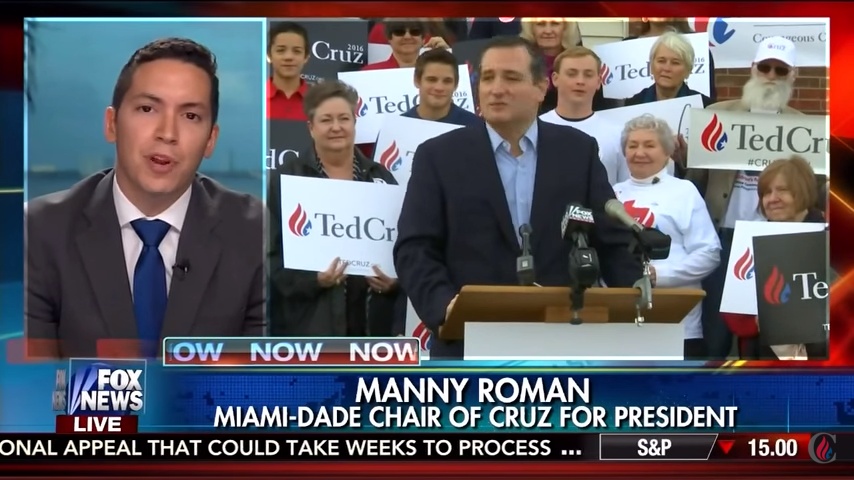 Manny Roman on Fox Business with Neil Cavuto explains his endorsement for Senator Ted Cruz