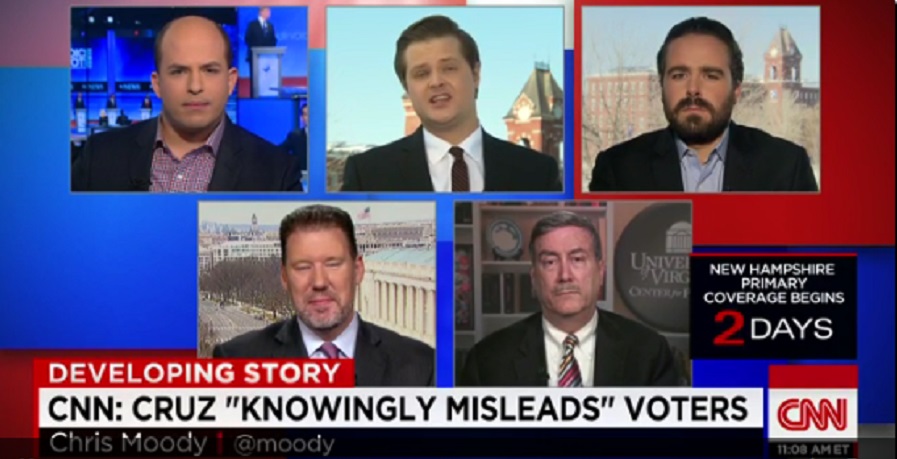 Chris Moody (top center) on CNN