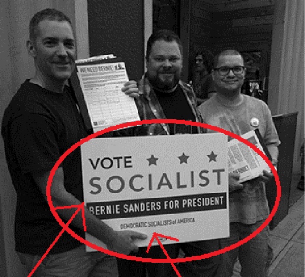 Dustin Guastella DSA Bernie is a socialist1_Portland DSA