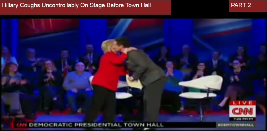 Hillary Clinton kissed by CNN coorespondant Chris Cuomo before January Town Hall